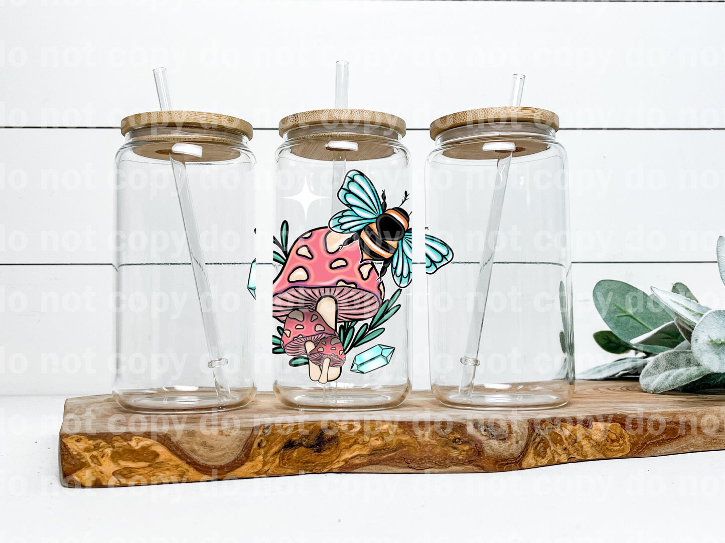 Night Bee and Mushrooms