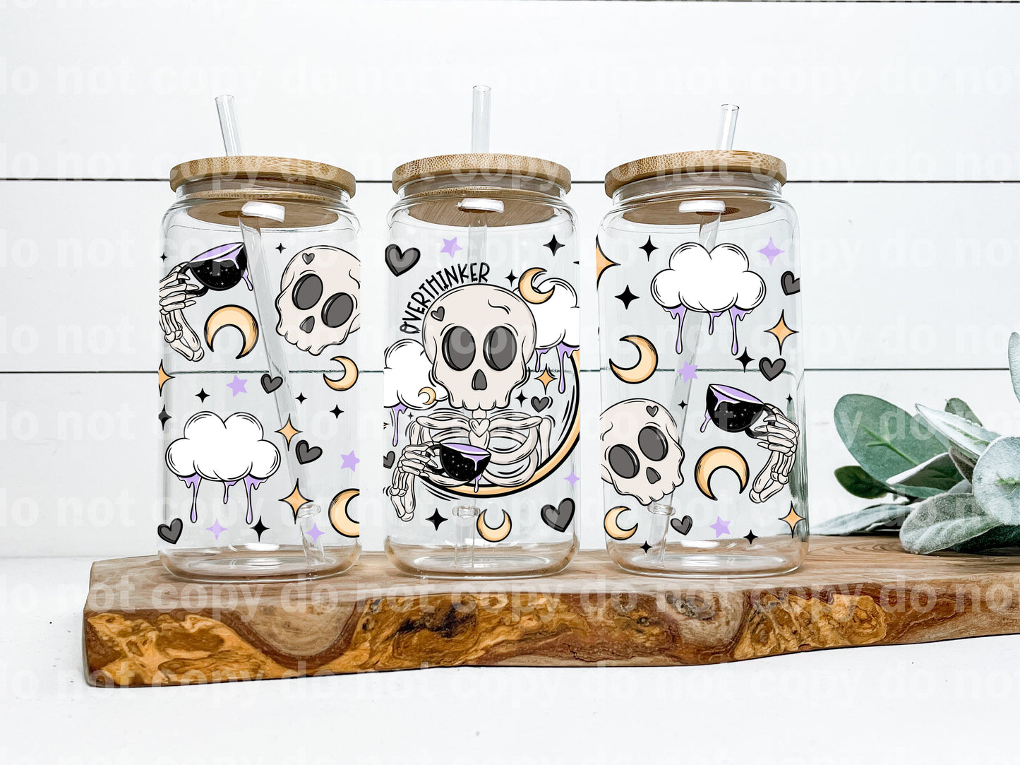 Overthinker Skellie 16oz Cup Wrap