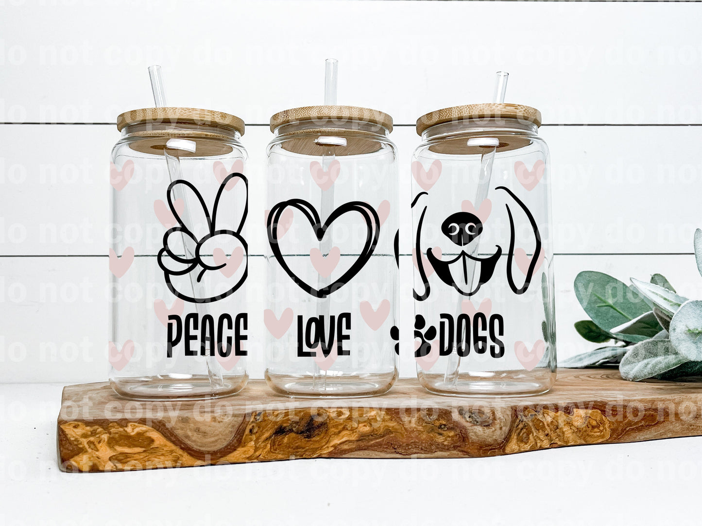 Peace Love Dogs 16oz Cup Wrap