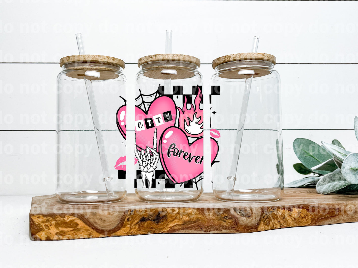 Petty Forever Skellie Hand Hearts Decal 3.8 x 3.8