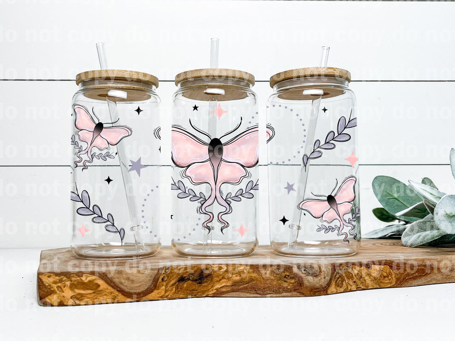 Pink Moth 16oz Cup Wrap