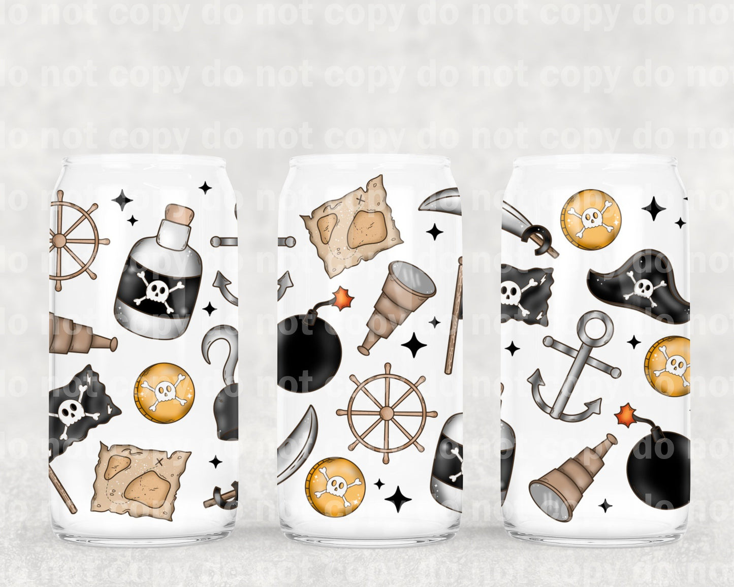 Envoltura de taza Pirate Things de 16 oz