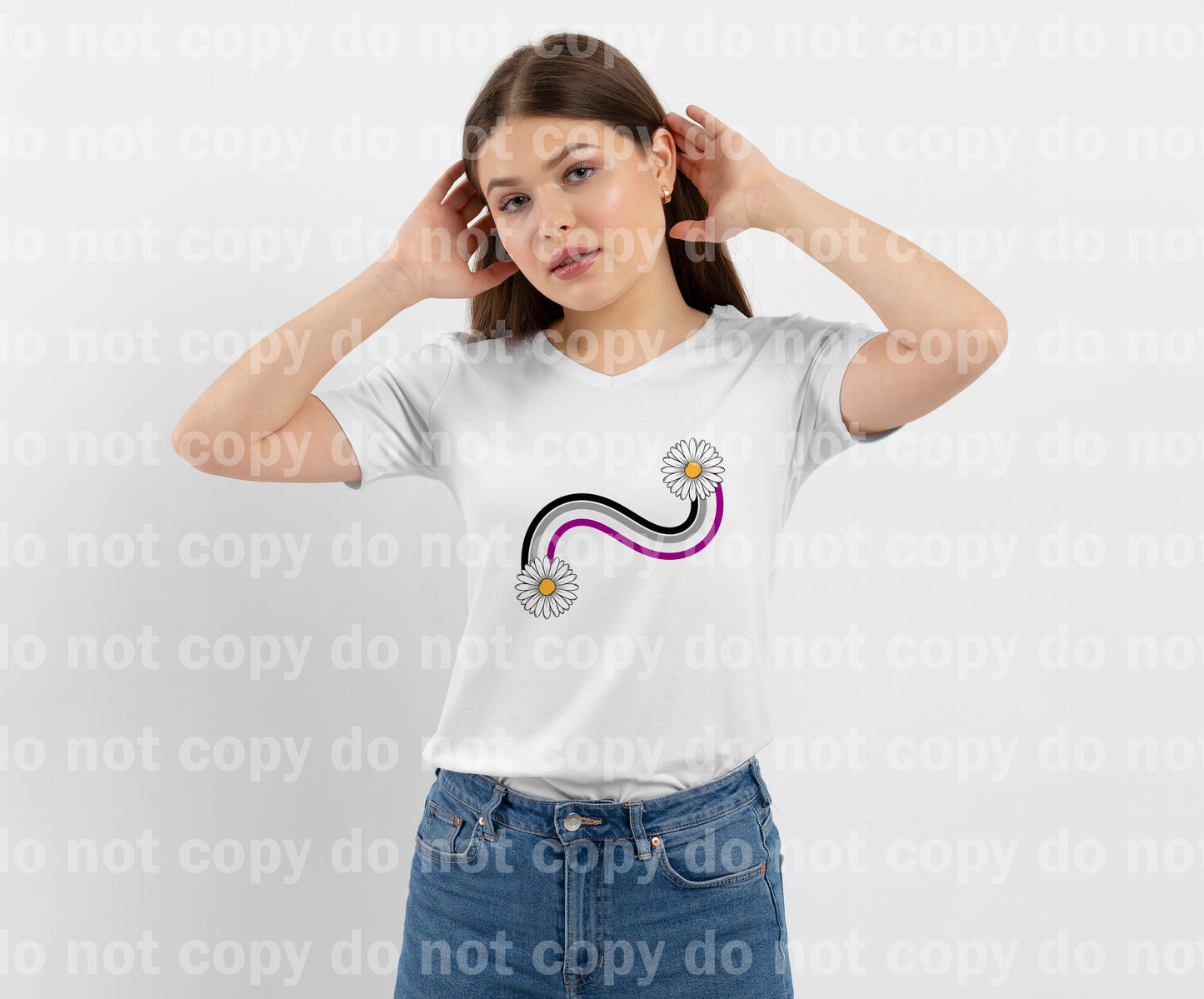 Asexual Pride Daisy No Words Dream Print or Sublimation Print