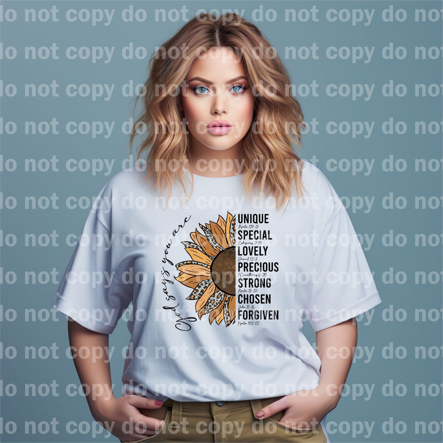 God Says You Are Unique Special Lovely Dream Print or Sublimation Print