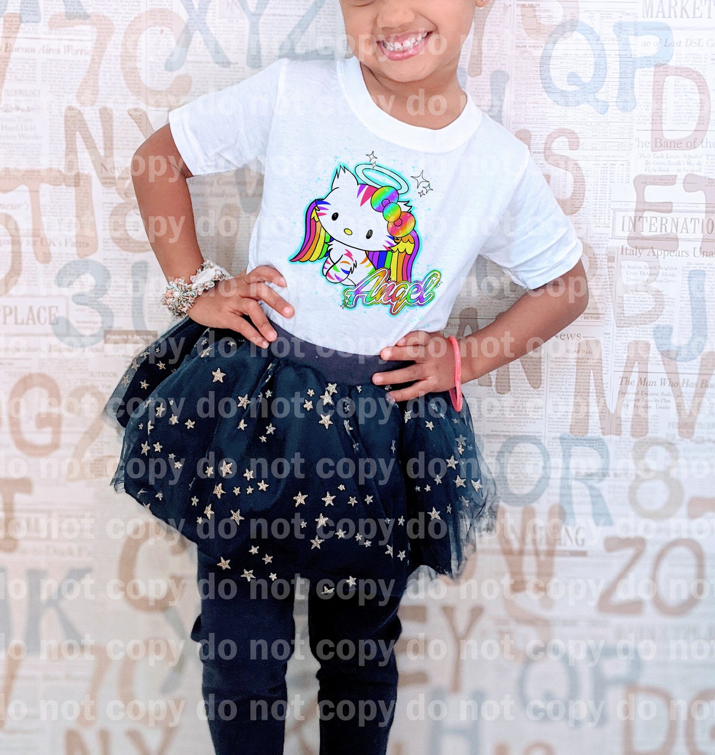 Angel Cat Dream Print or Sublimation Print with Decal Option