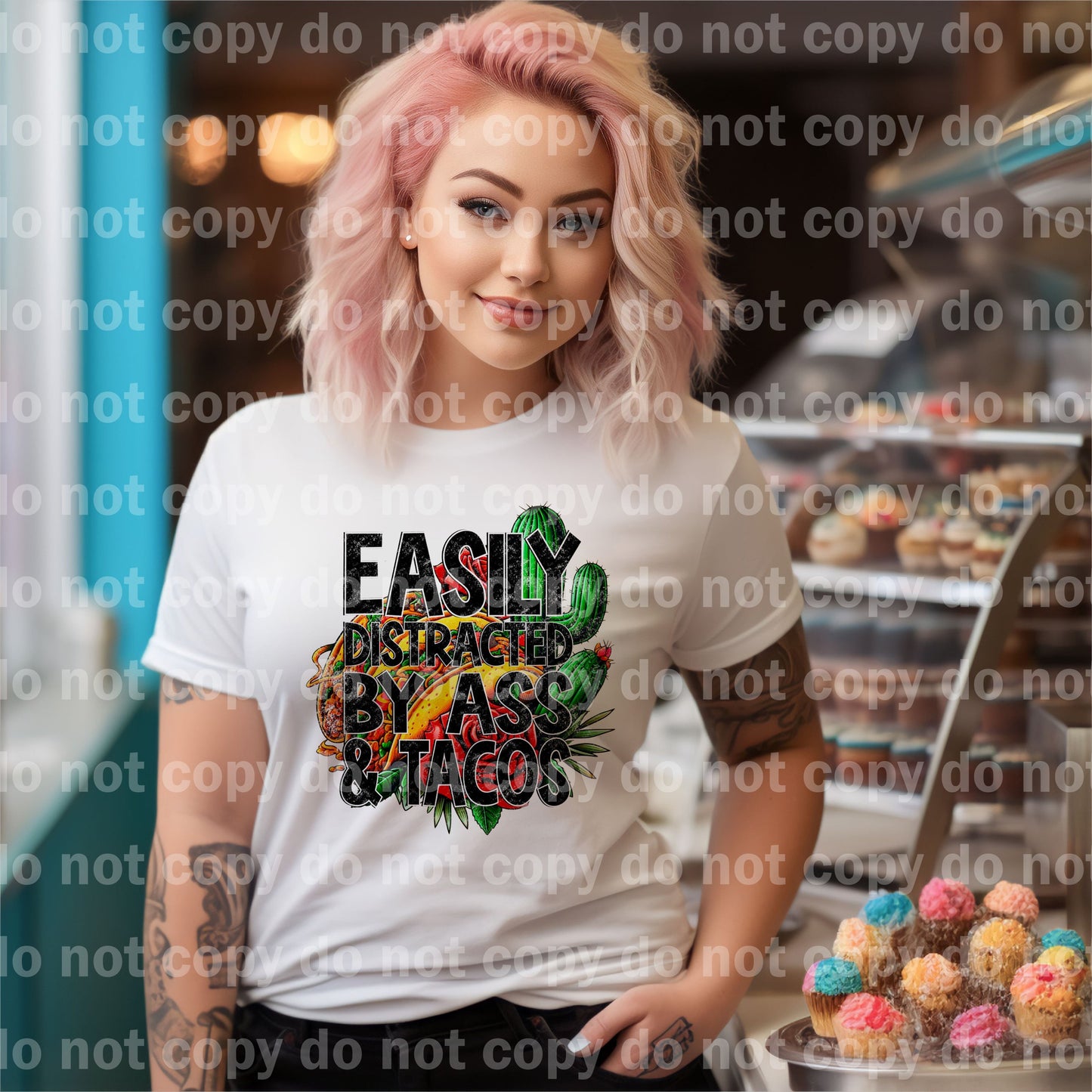 Easily Distracted By Ass and Tacos Dream Print or Sublimation Print