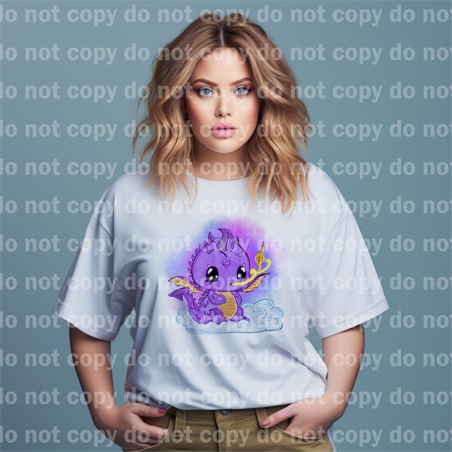 Baby Dragon Watercolor Dream Print or Sublimation Print