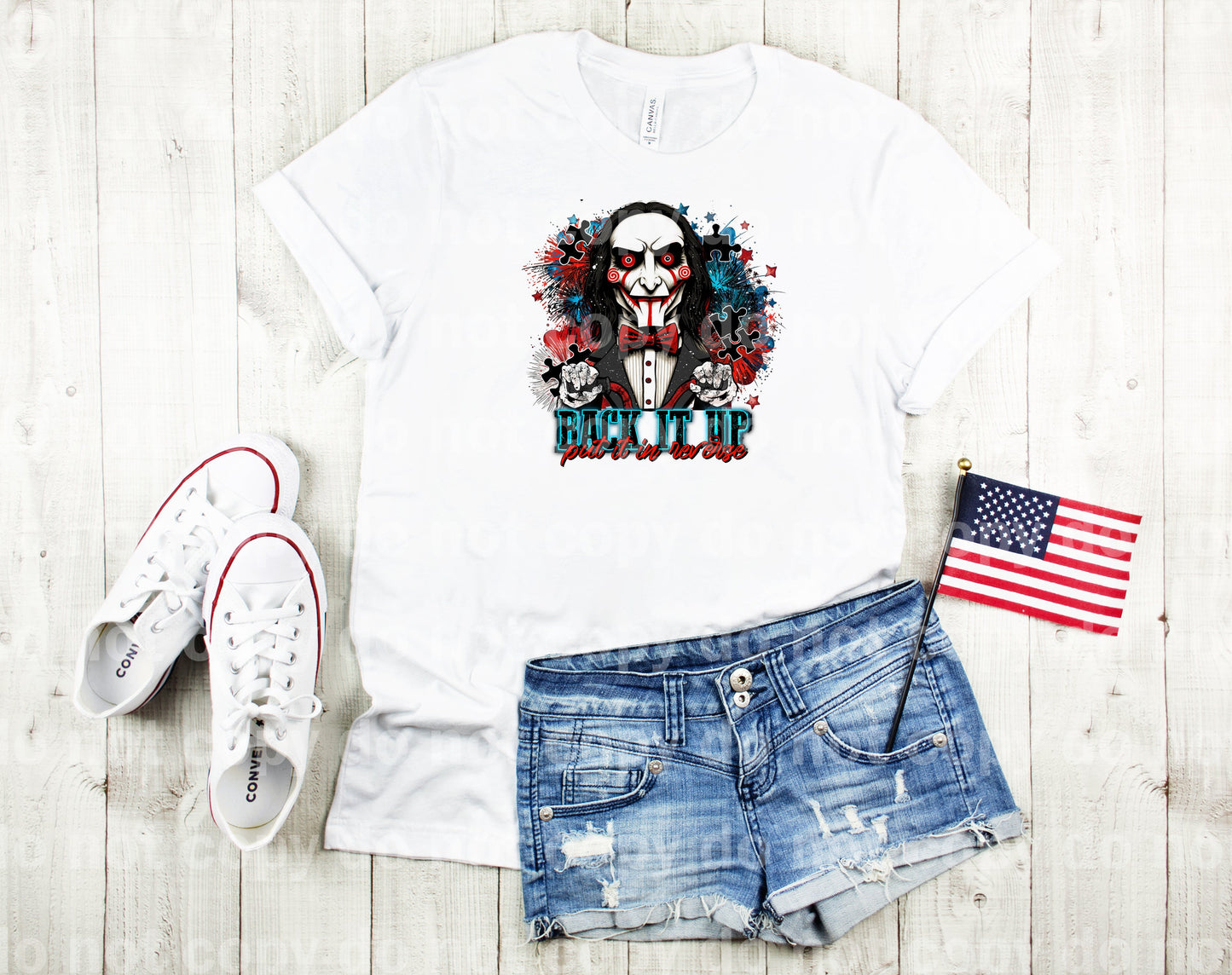 Copia de seguridad Ponlo en impresión de sueño de payaso inverso o impresión por sublimación