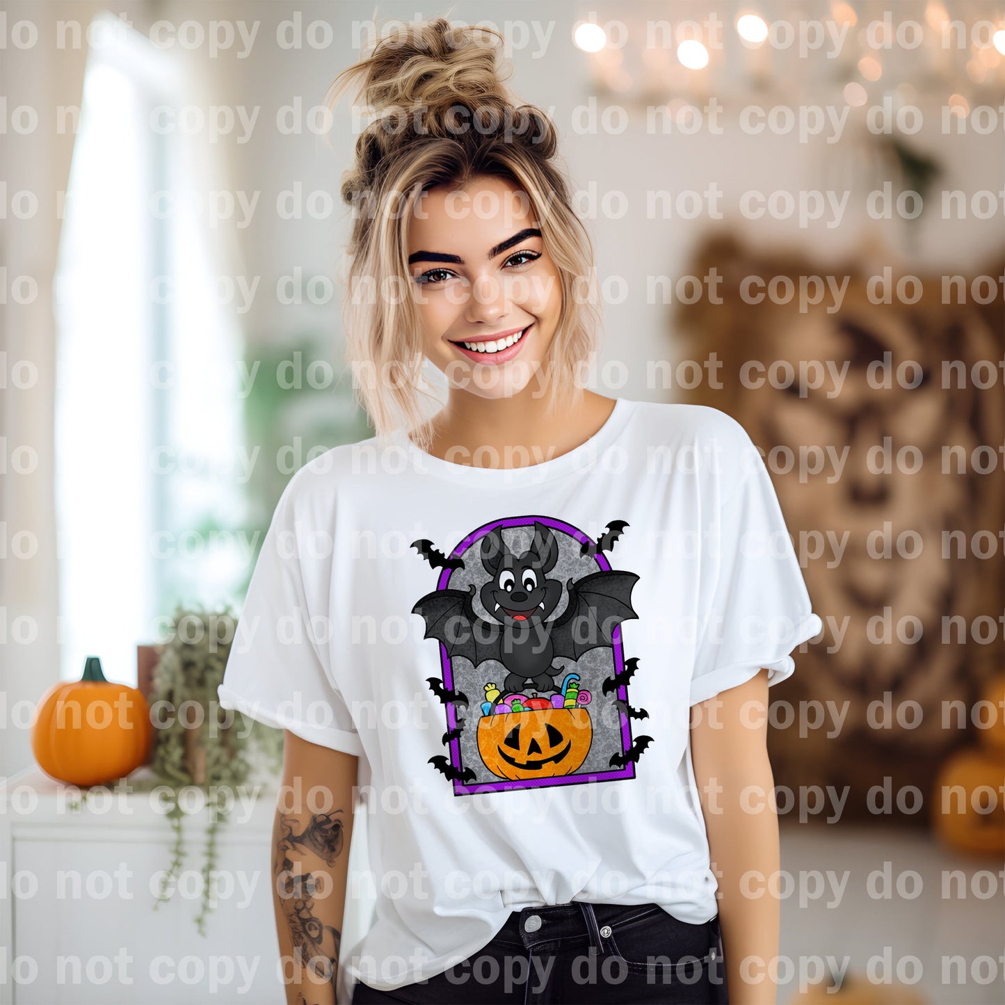 Bats And Pumpkins Dream Print or Sublimation Print