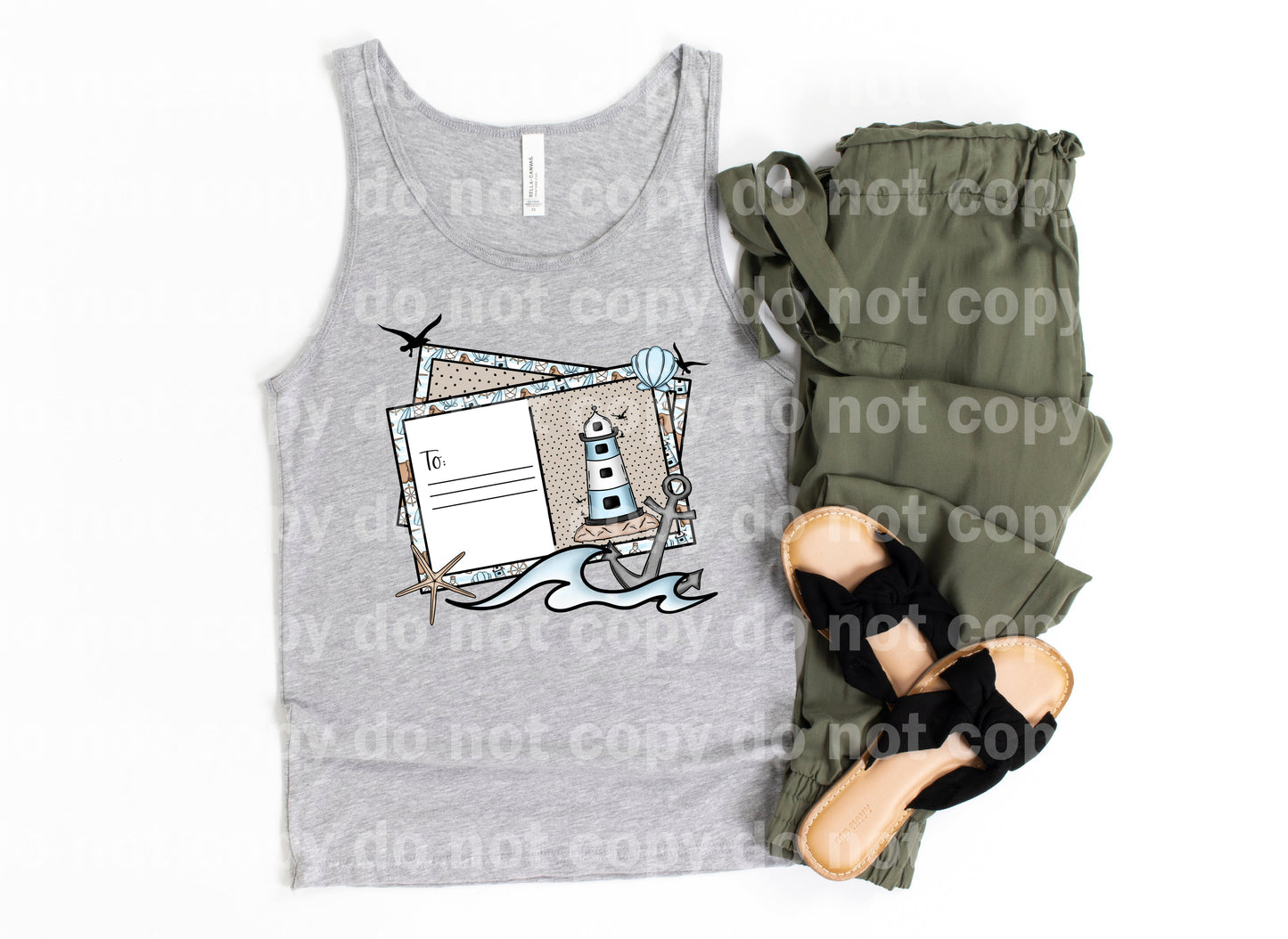 Postal de playa Impresión de ensueño o impresión de sublimación