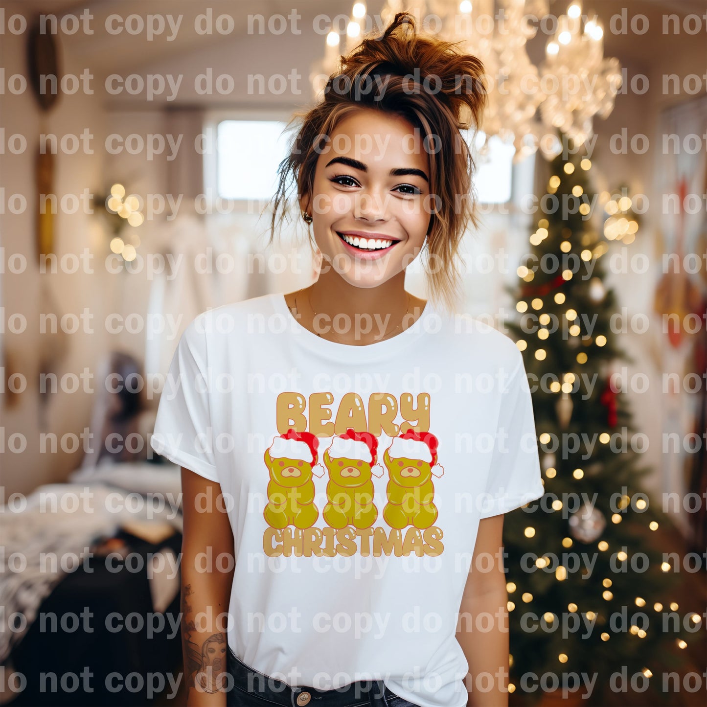 Beary Navidad En Varios Colores Estampado Sueño o Estampado por Sublimación