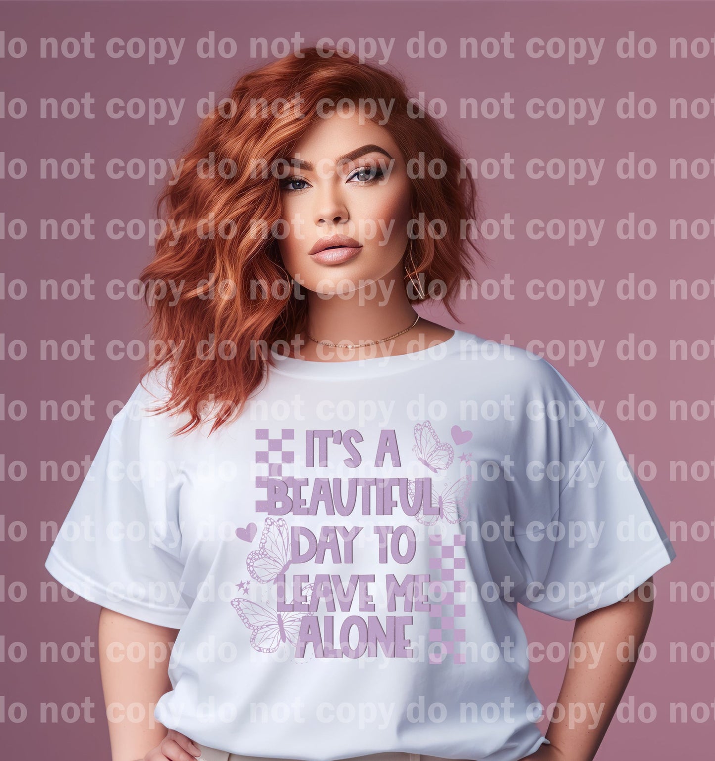 It's A Beautiful Day To Leave Me Alone Brown/Green/Pink/Purple Dream Print or Sublimation Print