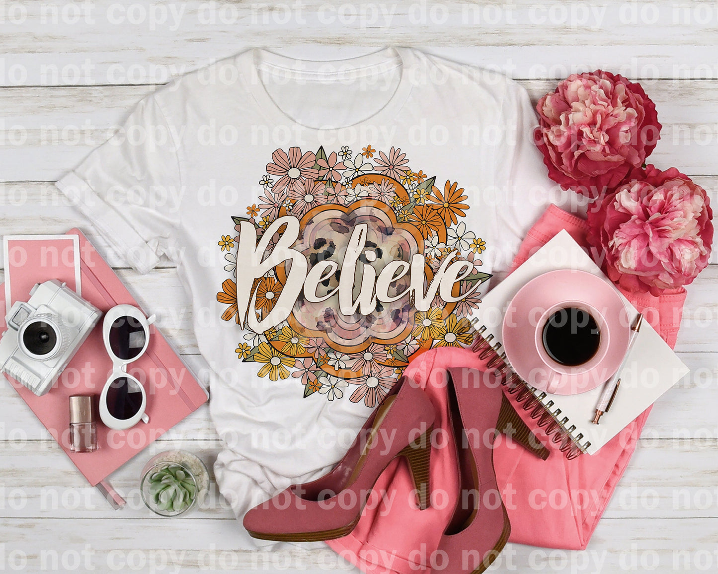 Believe Flowers Dream Print or Sublimation Print