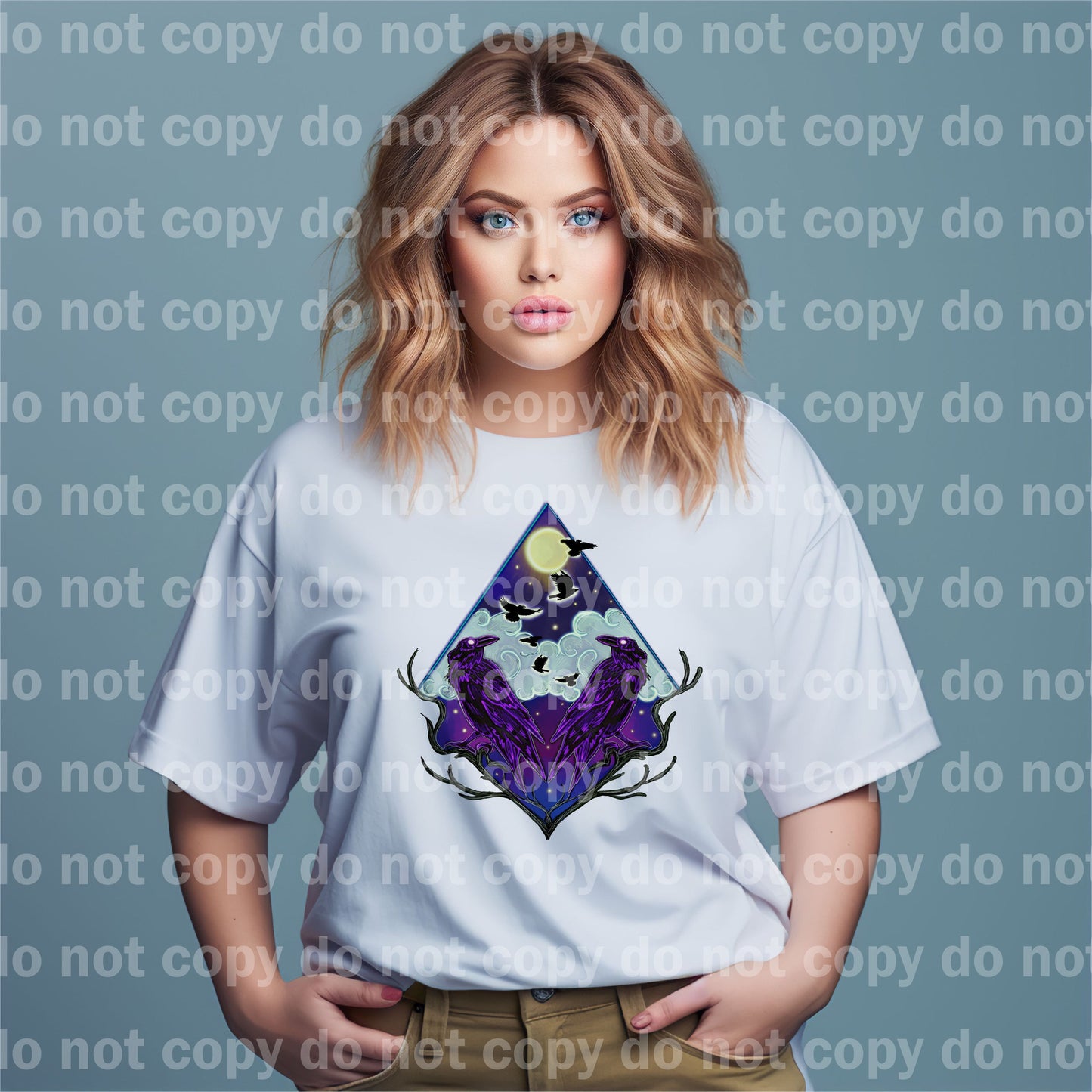 Impresión de sueños de pájaros en la noche o impresión de sublimación