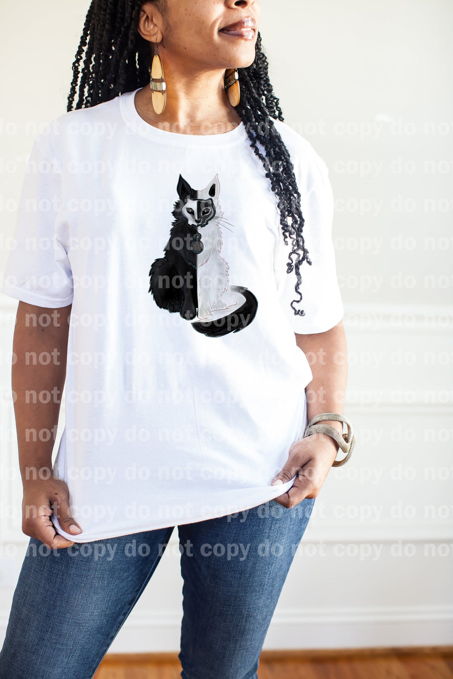 Black And White Cat Dream Print or Sublimation Print