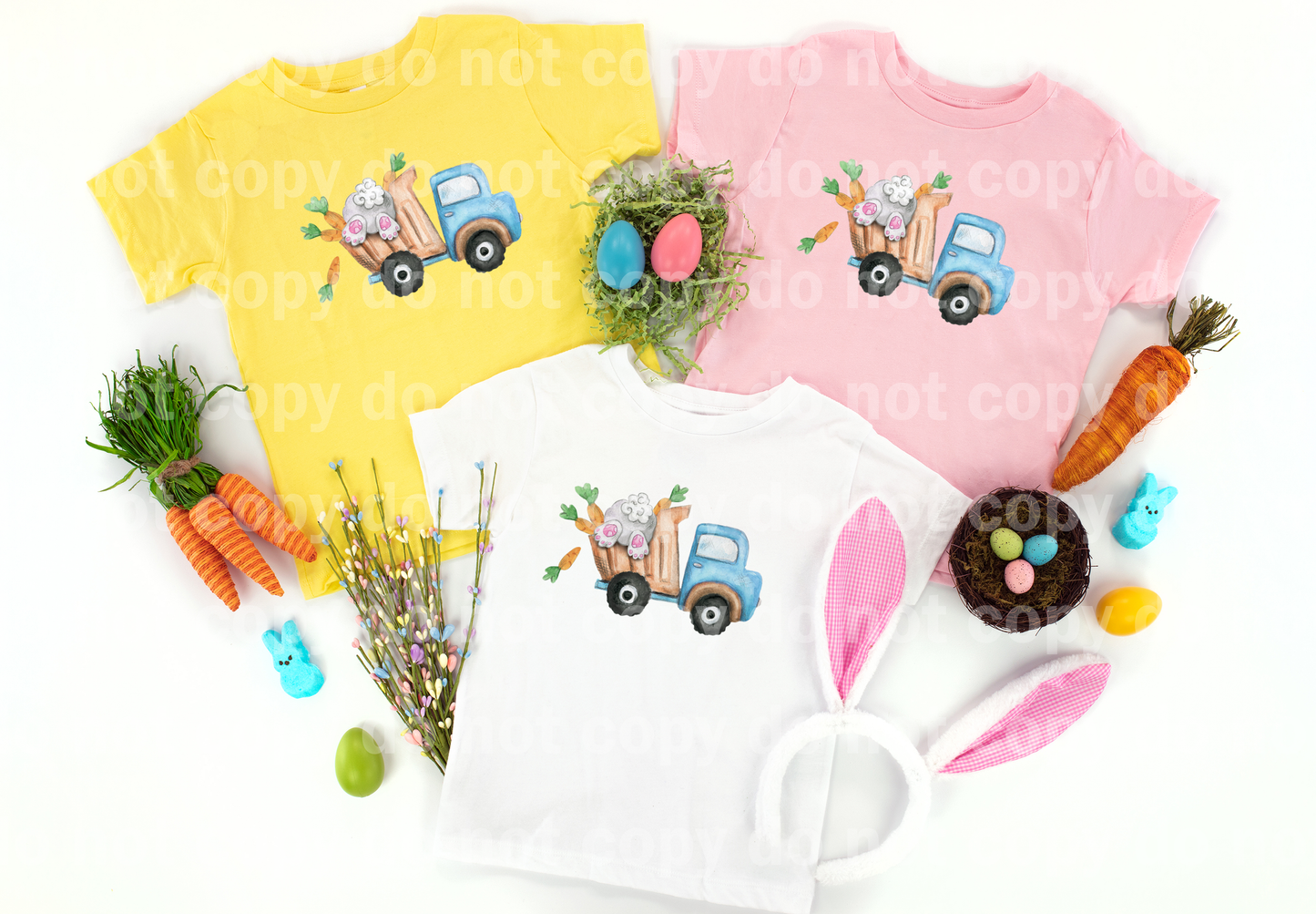Blue Truck Bunny Carrot Dream Print or Sublimation Print