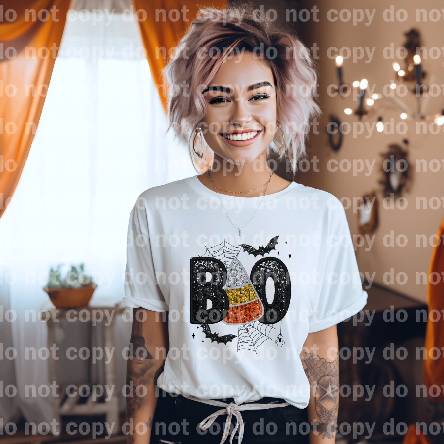 Boo Candy Corn Sequin Dream Print or Sublimation Print