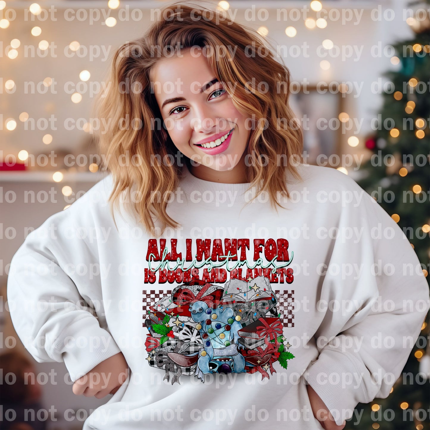 Todo lo que quiero para Navidad son libros y mantas Impresión de ensueño o impresión por sublimación