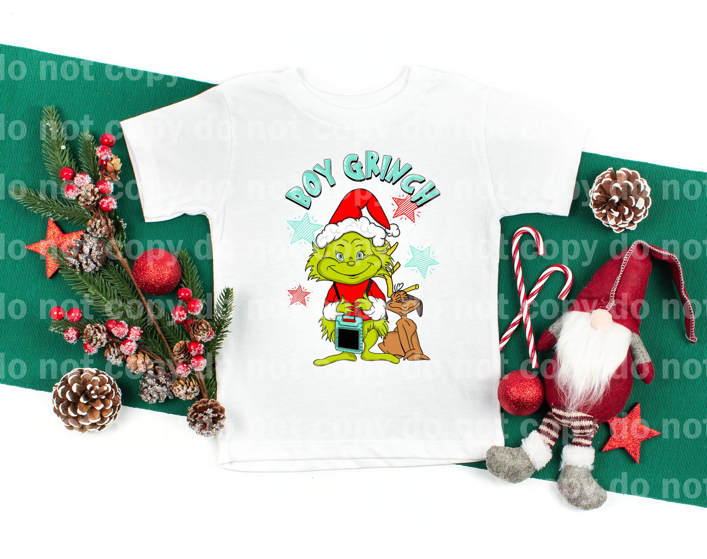 Boy Green Dog Dream Print or Sublimation Print