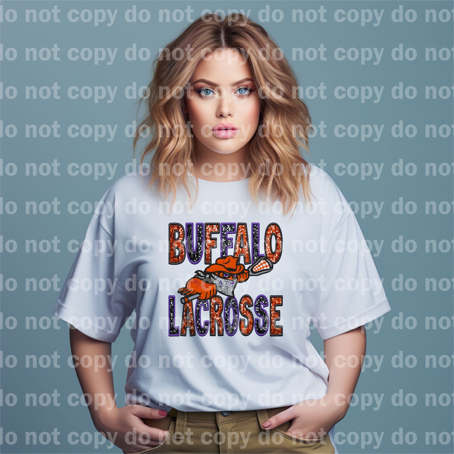 Buffalo Lacrosse Bordado Lentejuelas Dream Print o Impresión por Sublimación