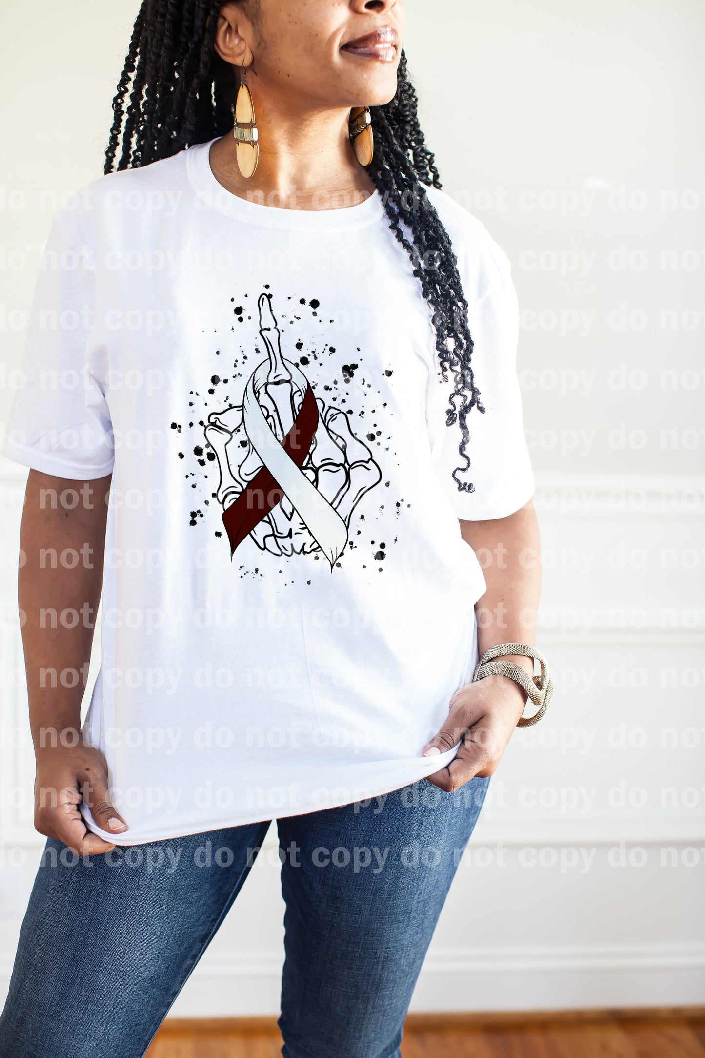 Burgundy White Cancer Ribbon Dream Print or Sublimation Print