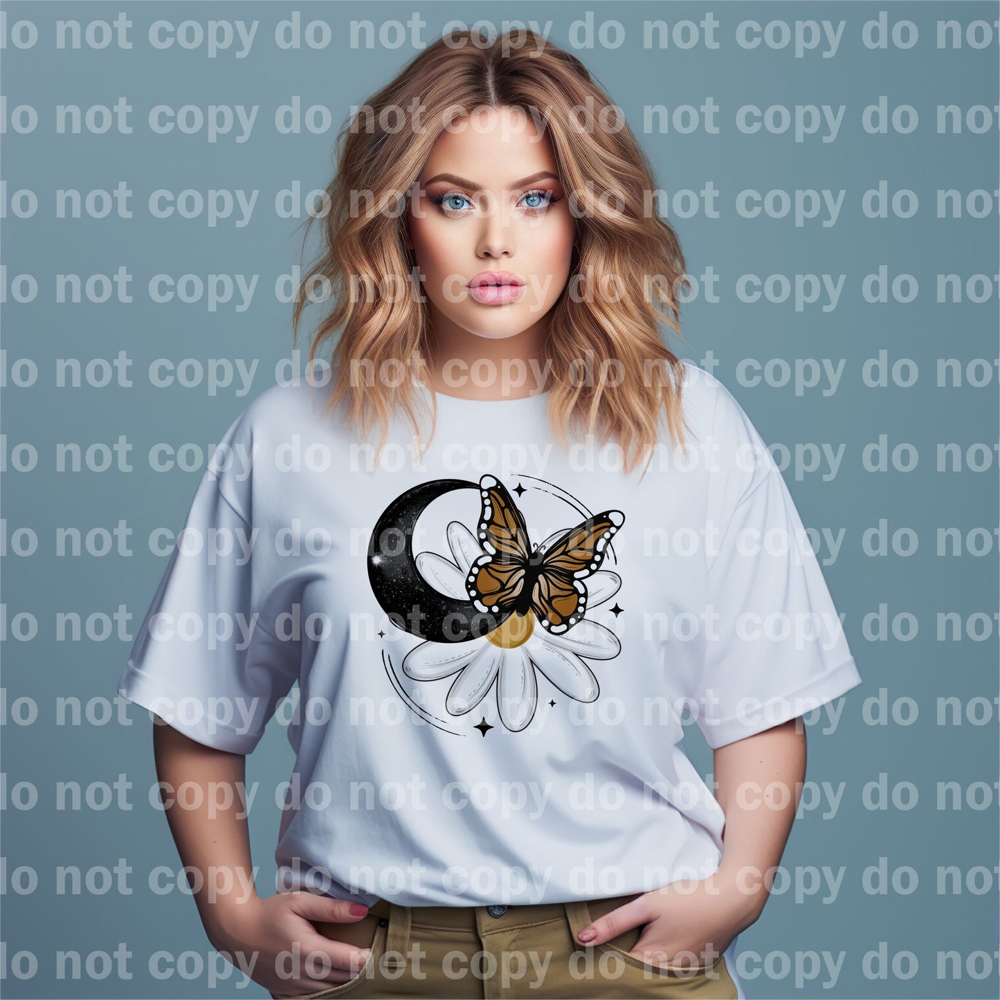 Butterfly Daisy Moon with Optional Sleeve Design Dream Print or Sublimation Print