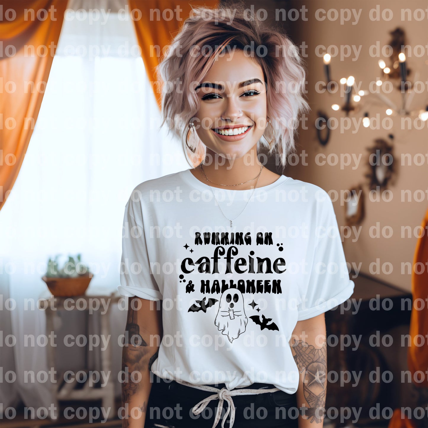 Corriendo con cafeína Impresión de sueños de Halloween o impresión de sublimación