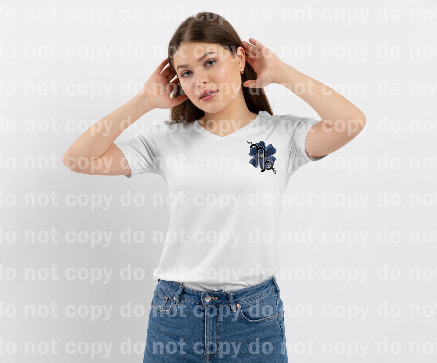 Capricorn Zodiac Sign Floral with Pocket Option Dream Print or Sublimation Print