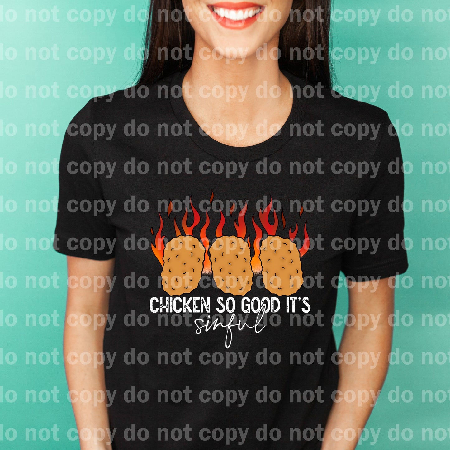 Chicken So Good It's Sinful Nuggets Black/White Dream Print or Sublimation Print