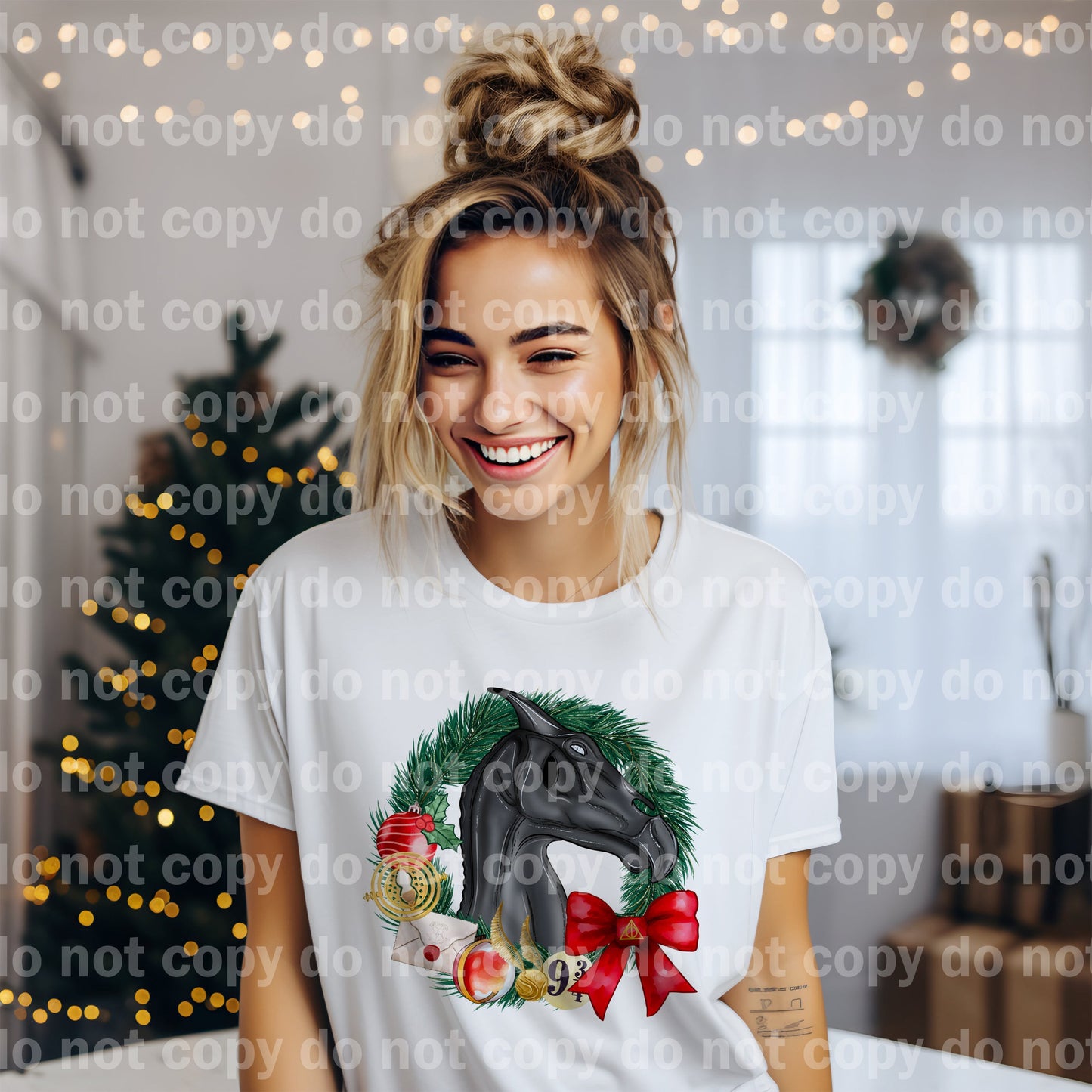 Christmas Thestral Horse Dream Print or Sublimation Print