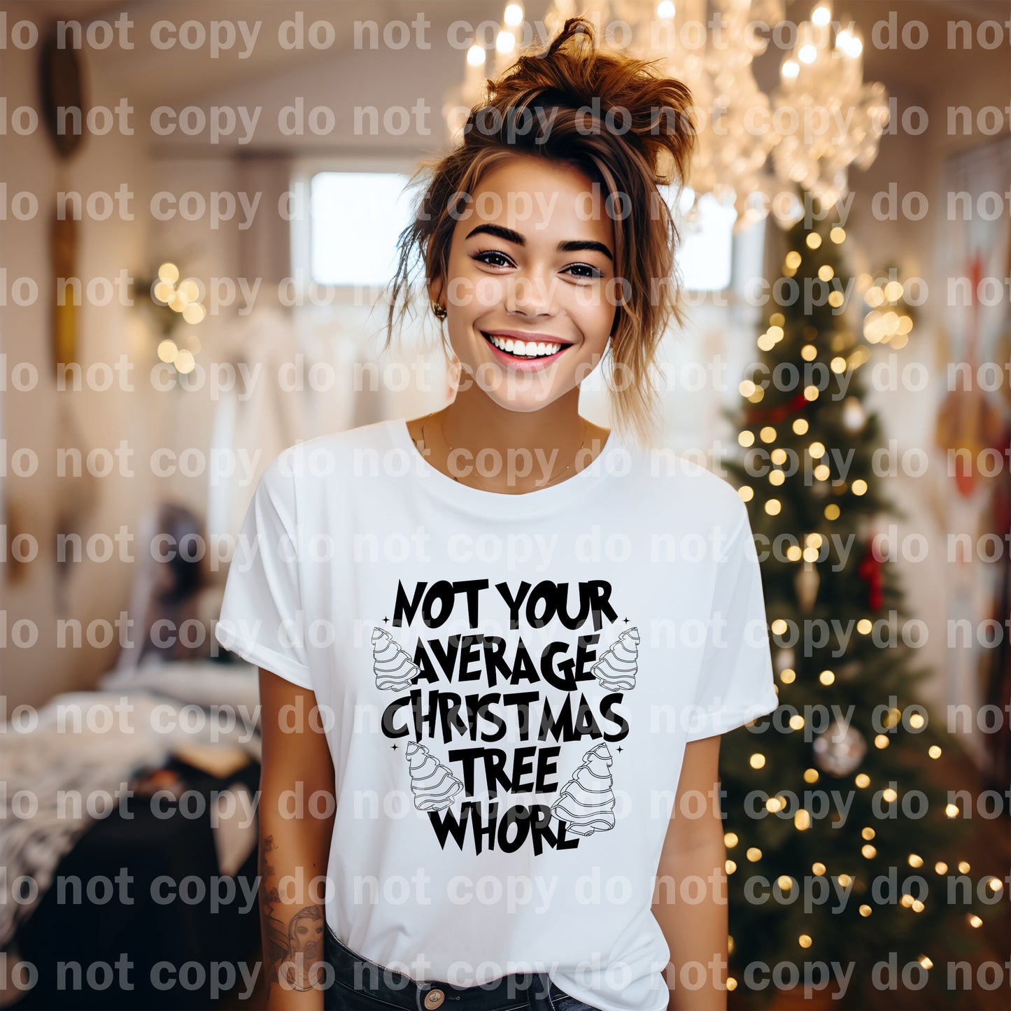 Not Your Average Christmas Tree Whore Full Color/One Color Dream Print or Sublimation Print
