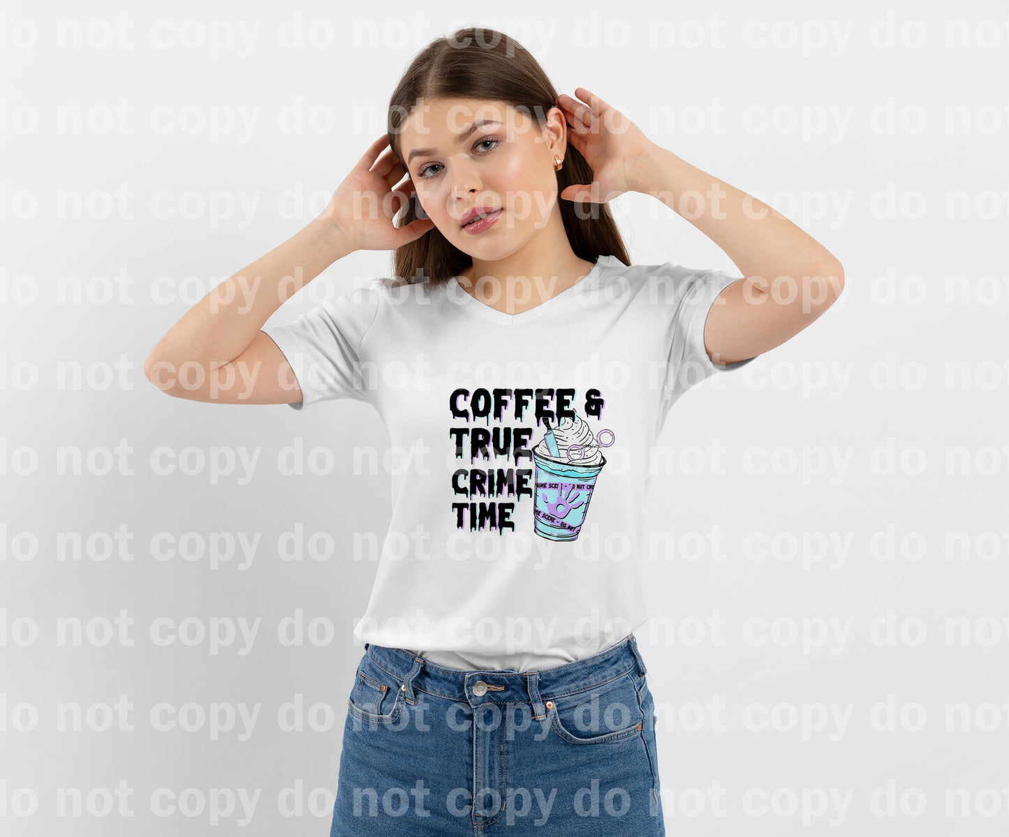 Impresión de sueño o impresión de sublimación de Coffee And True Crime Time