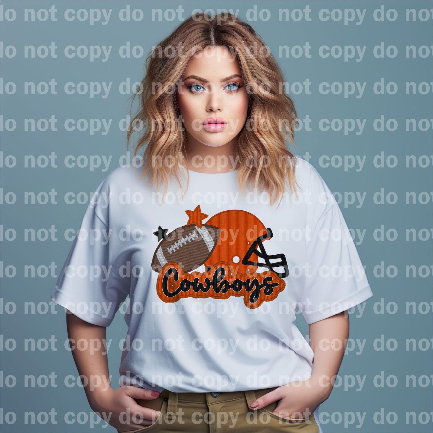 Cowboys Football Embroidery Dream Print or Sublimation Print