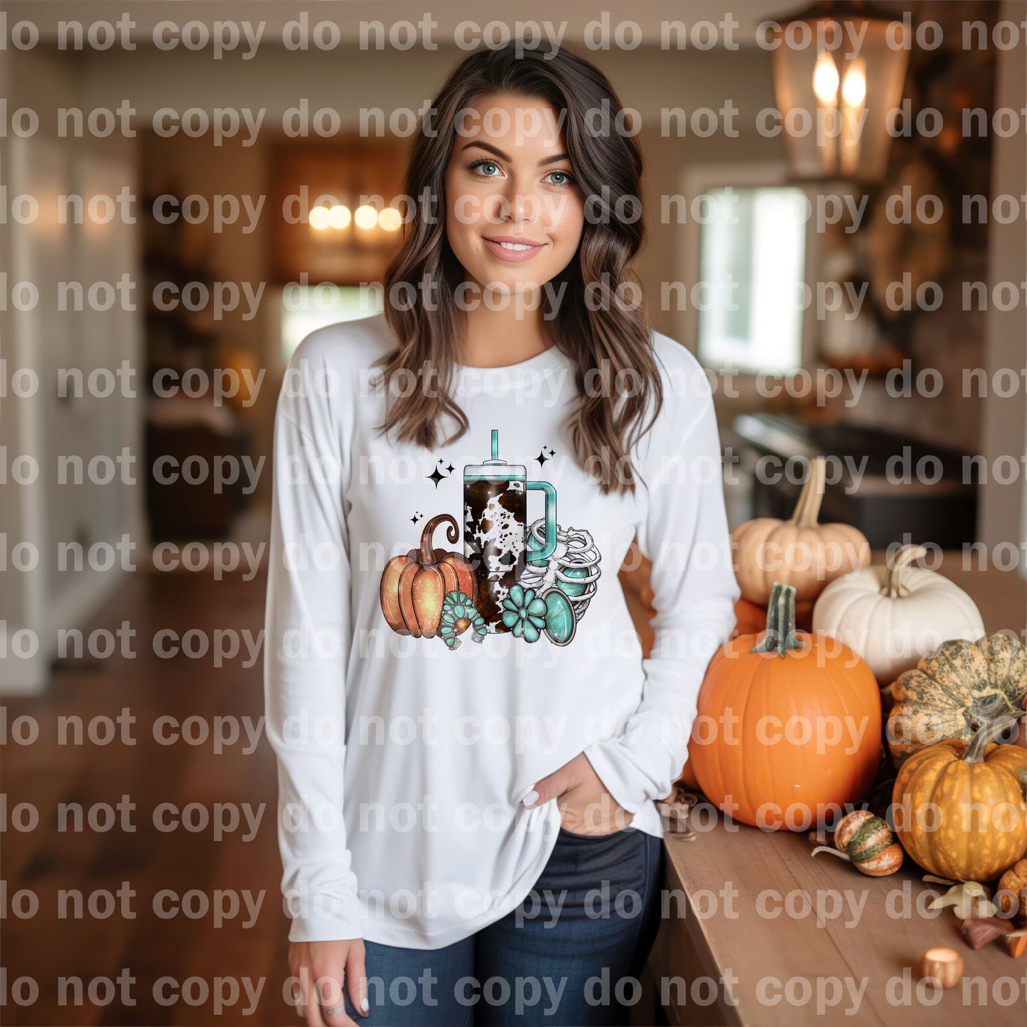 Cowhide tumbler Black Dream Print or Sublimation Print