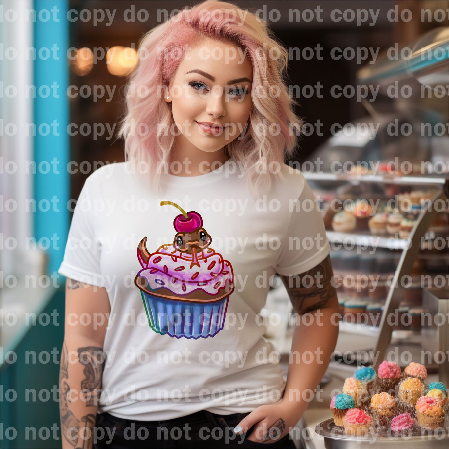 Cupcake Snake Dream Print or Sublimation Print