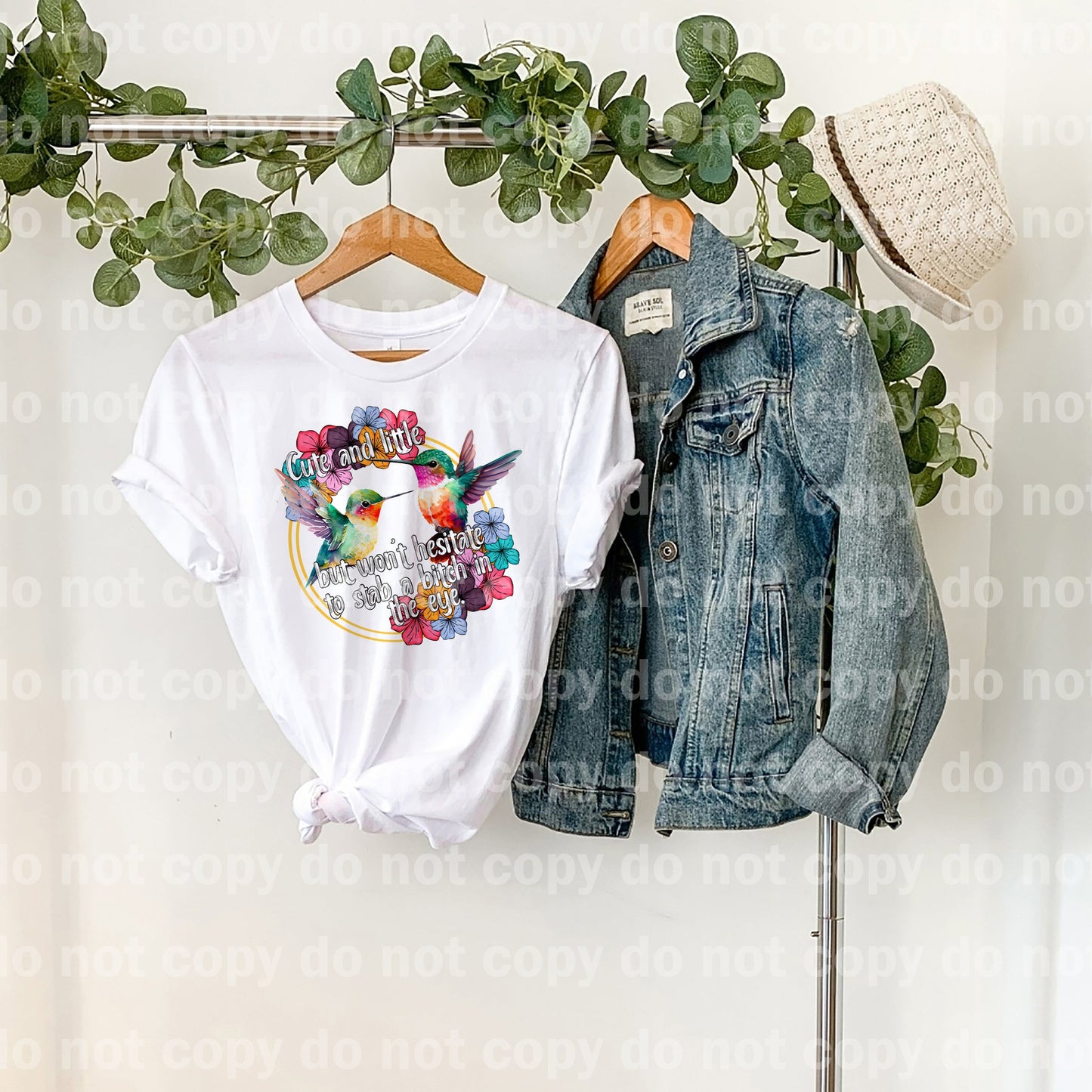 Cute And Little But Won't Hesitate To Stab A Bitch In The Eye Dream Print or Sublimation Print