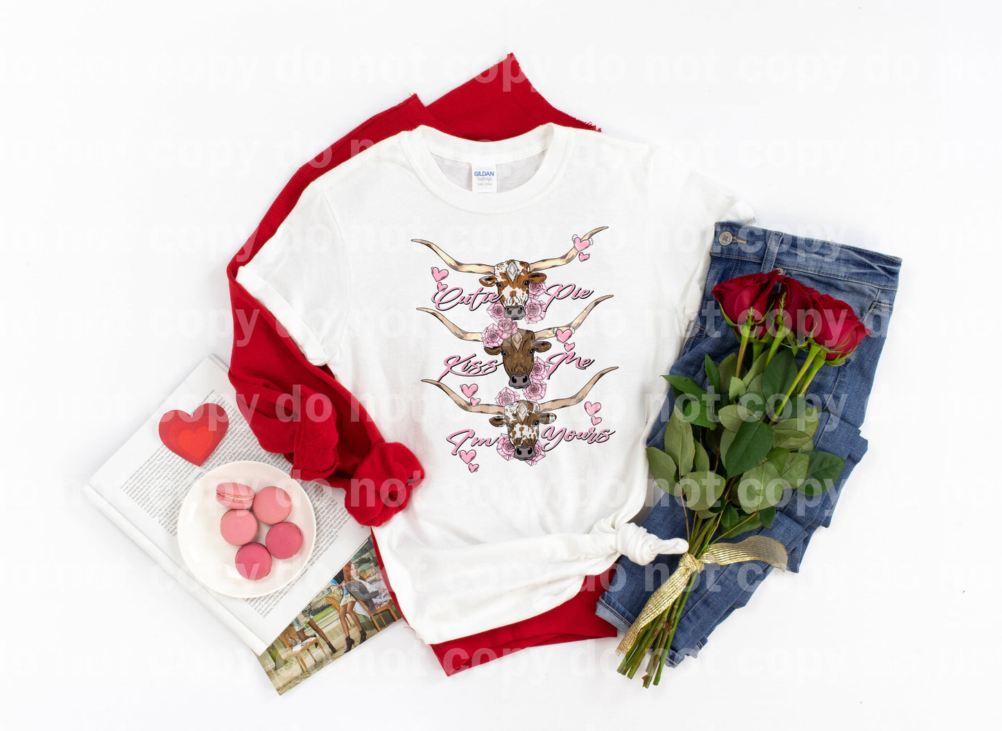 Cutie Pie Kiss Me I'm Yours with Optional Two Rows Sleeve Designs Dream Print or Sublimation Print