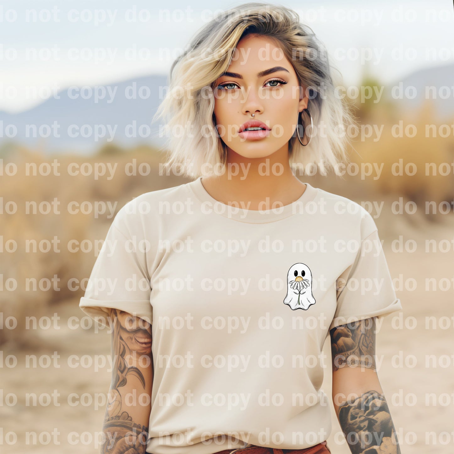 Daisy Ghost Black/White with Pocket Option Dream Print or Sublimation Print