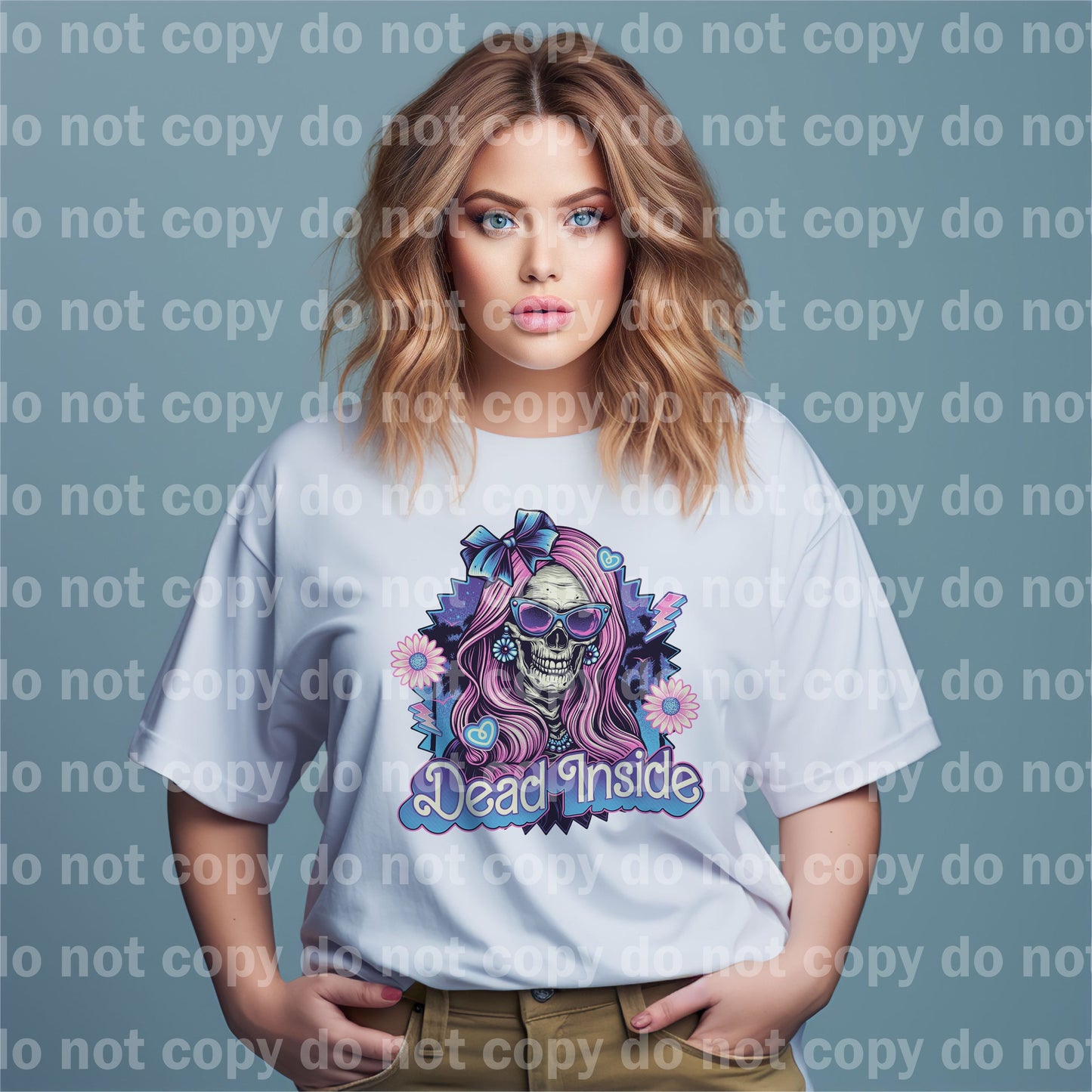 Dead Inside Girl Skeleton Dream Print or Sublimation Print with Decal Option