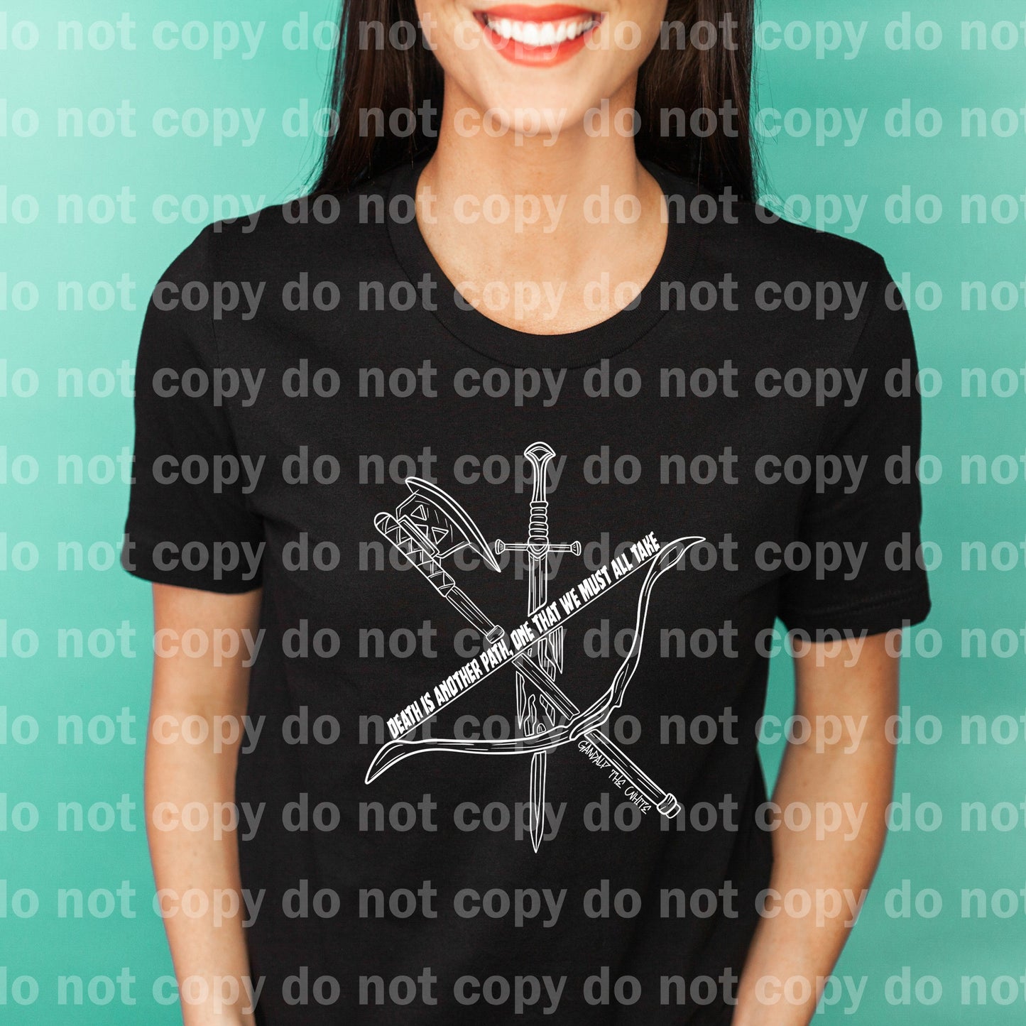 Death Is Another Path One That We Must All Take White Wizard Black/White Dream Print or Sublimation Print