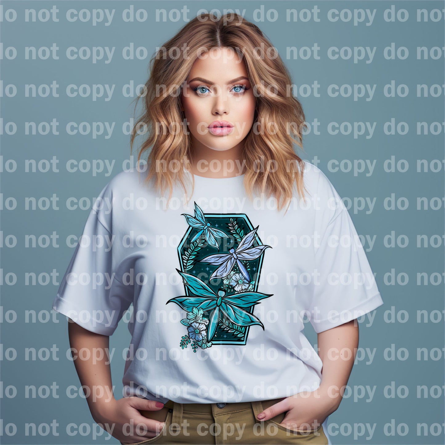 Dragonfly Floral Coffin In Various Colors Dream Print or Sublimation Print