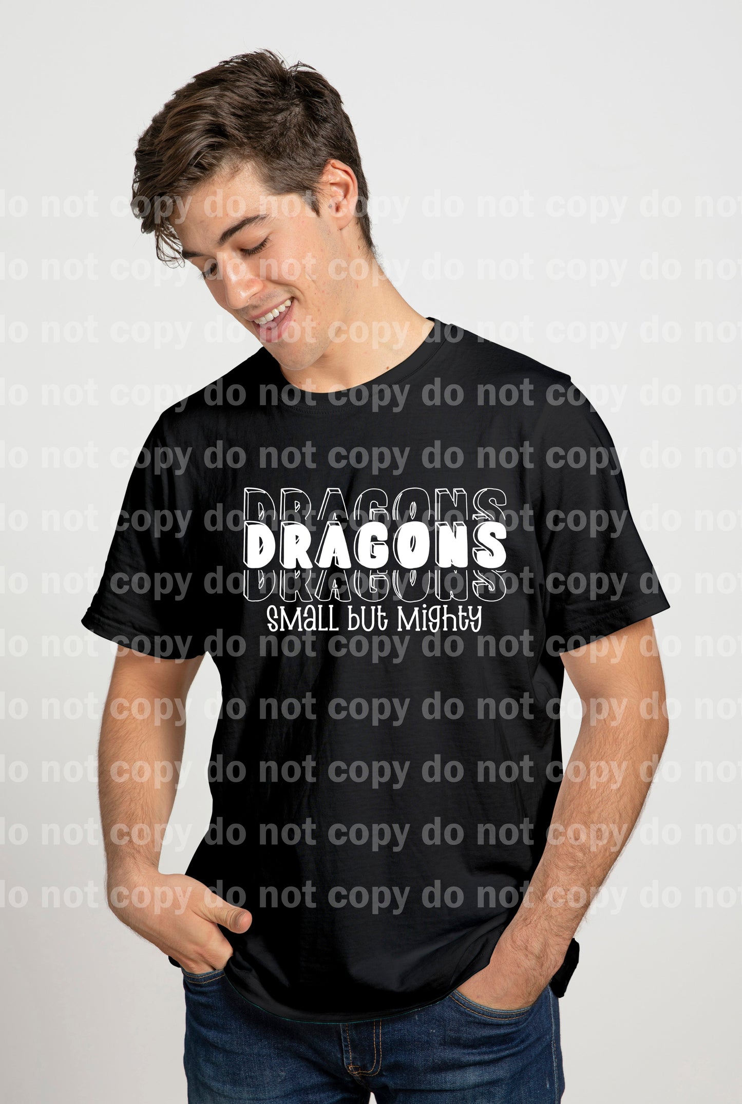 Dragons Small But Mighty Black/White Dream Print or Sublimation Print