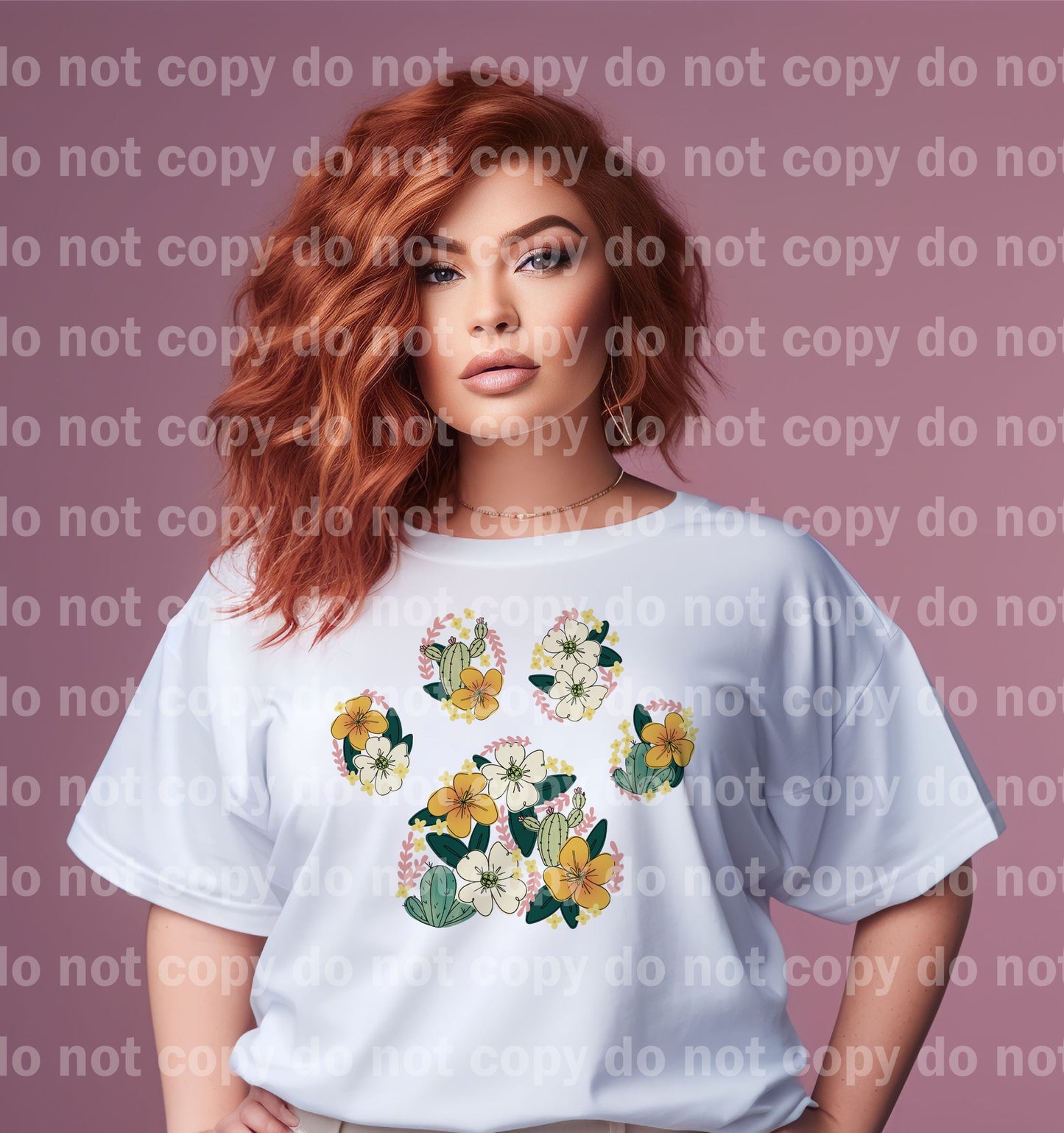 Floral Paw Print Dream Print or Sublimation Print