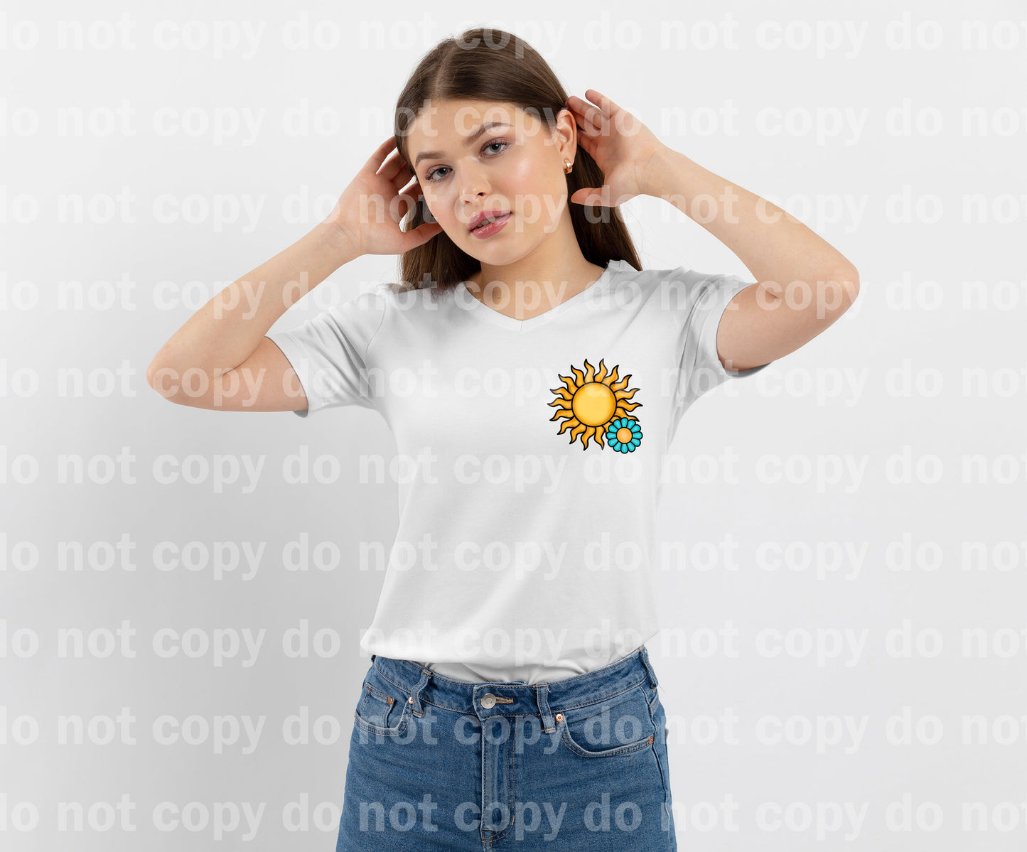 Cuadros de flores y sol con opción de bolsillo Estampado de ensueño o estampado por sublimación