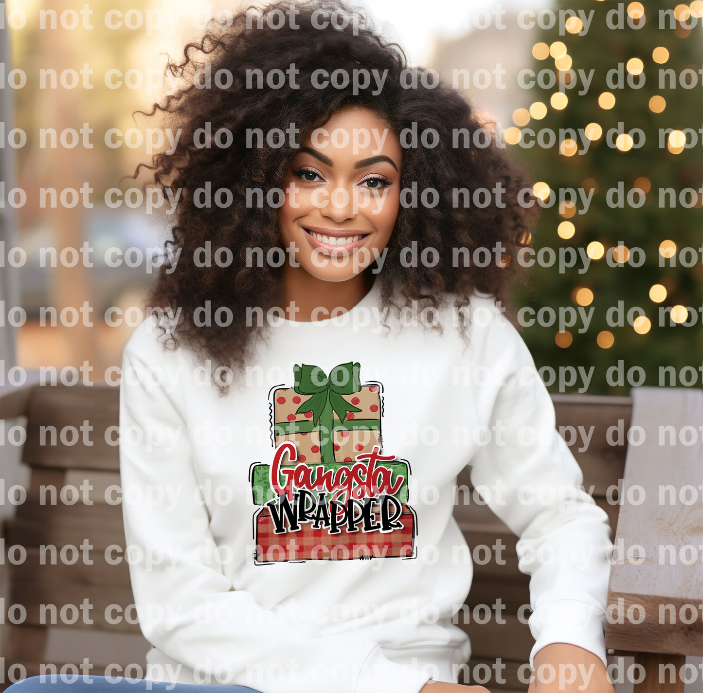 Gangsta Wrapper Gifts Rojo Verde Sueño Impresión o Impresión por Sublimación