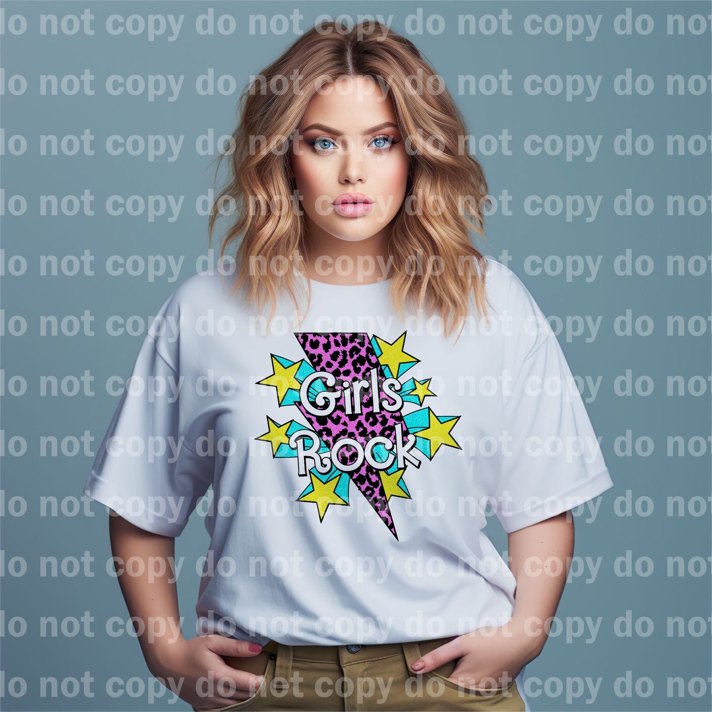 Girls Rock Bolt With Stars Dream Print or Sublimation Print