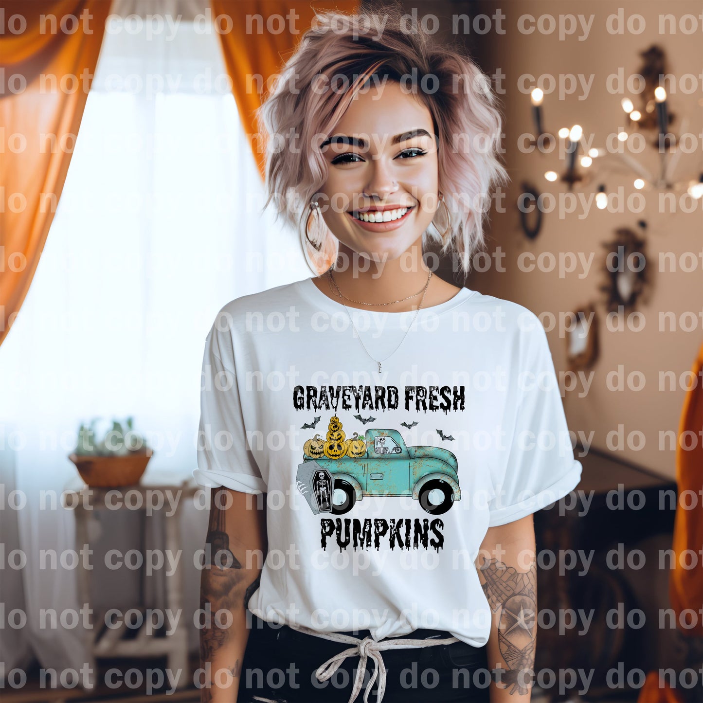 Graveyard Fresh Pumpkins Dream Print or Sublimation Print