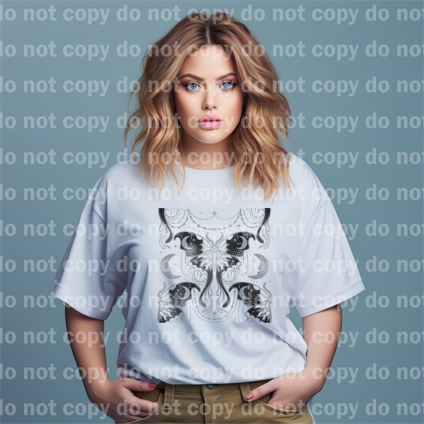 Grayscale Mystical Moth Dream Print or Sublimation Print