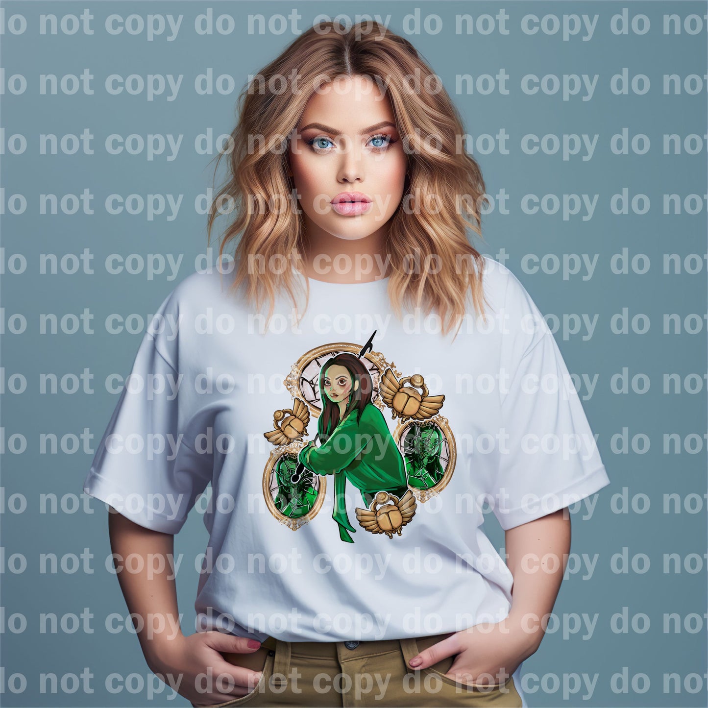 Green Lady In Mirror Dream Print or Sublimation Print