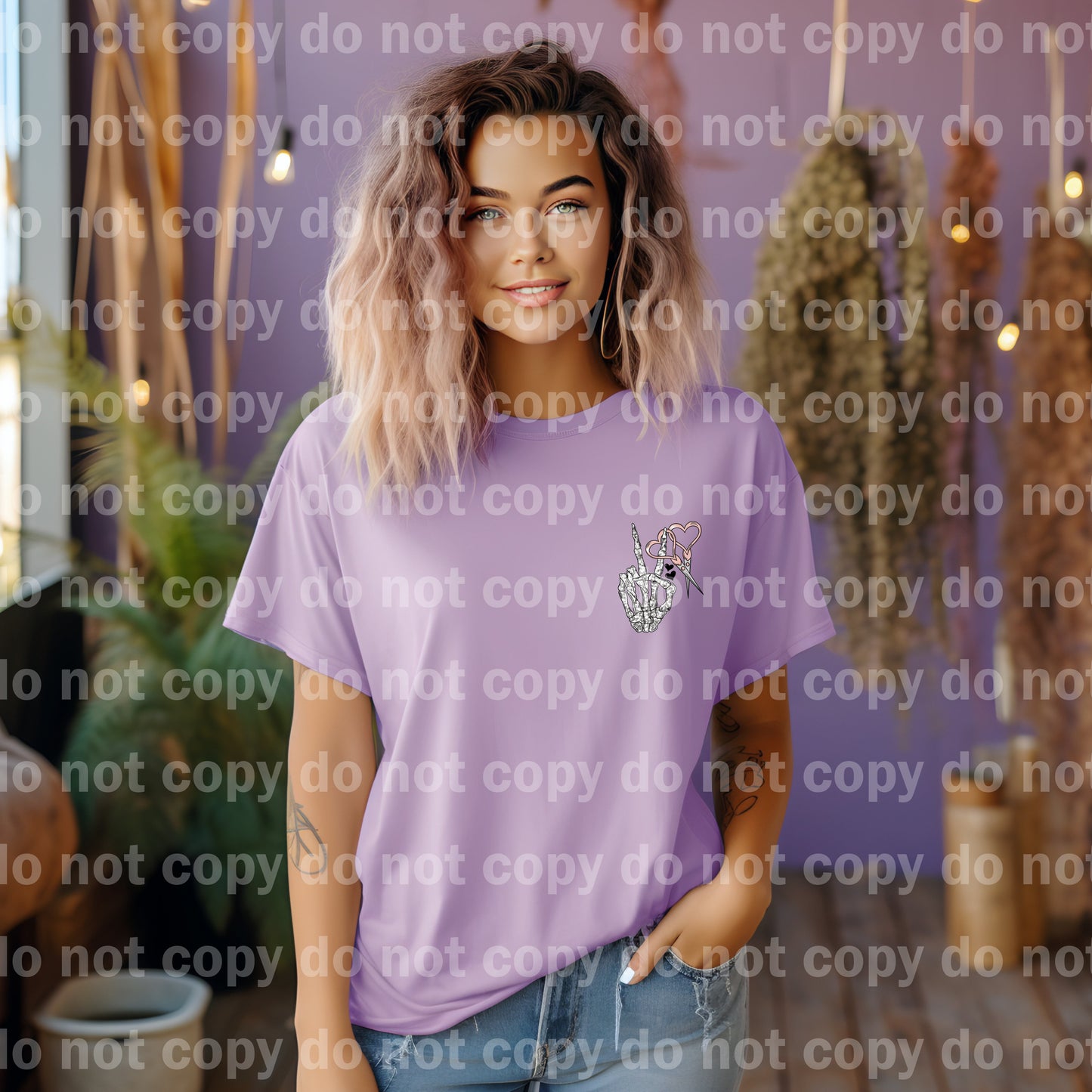 Hairstylist Lentejuela Skellie con opción de bolsillo Dream Print o Sublimation Print